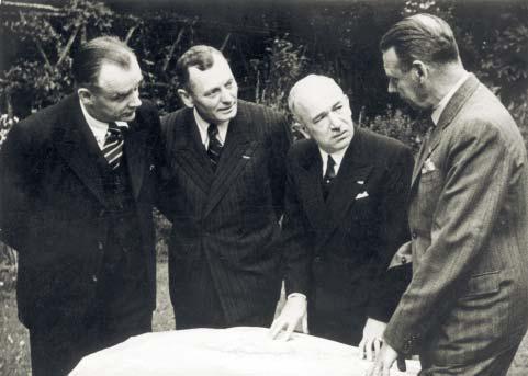 The Czech leaders in exile who made the decision to kill Heydrich -Col. Frantisek Moravec, Gen. Sergej Ingr, Edvard Benes, and Gen. Rudolf Viest..JPG