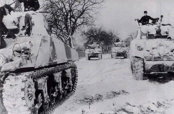 GERMAN Us M4 Sherman tanks at 10. SS-Panzer-Division Frundsberg. Herrlisheim, january 1945.jpg
