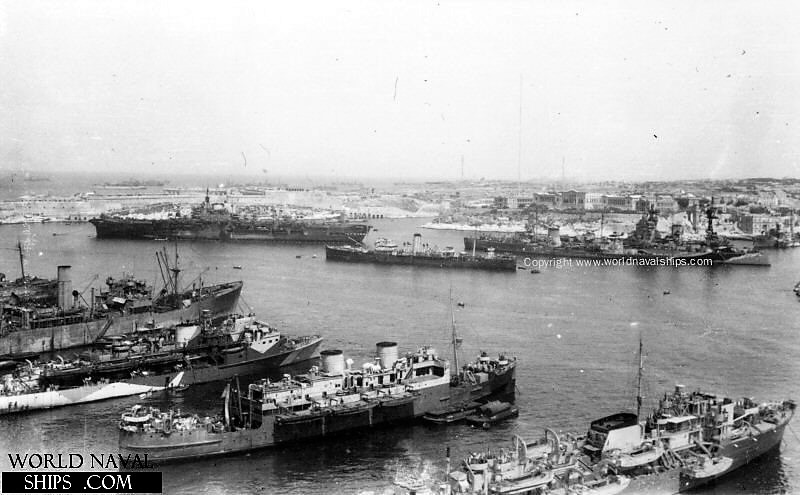 1943 7 INDOMITABLE,RODNEY,ORION,PRINCESS BEATRIX,ULSTER MONARCH, PRINCE BAUDOUIN  à malte.jpg