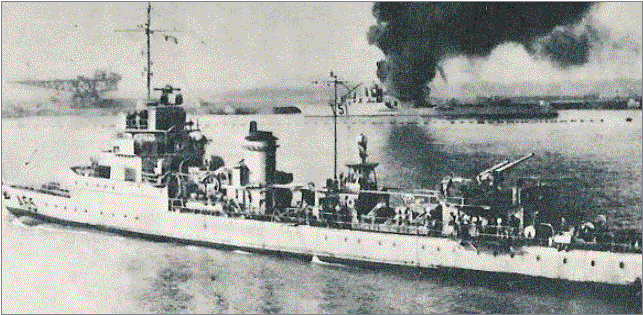 1942 11 8 GRACIEUSE,LE BRESTOIS en feu, le 8 novembre  opération torch.gif