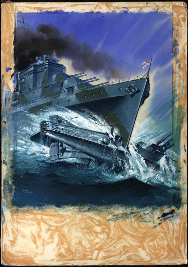 TEMBIEN 1941 8 2 affiche Tembien dipinto speronamento éperonné par HERMIONE (autore Marc Stone-UK National Archives).jpg