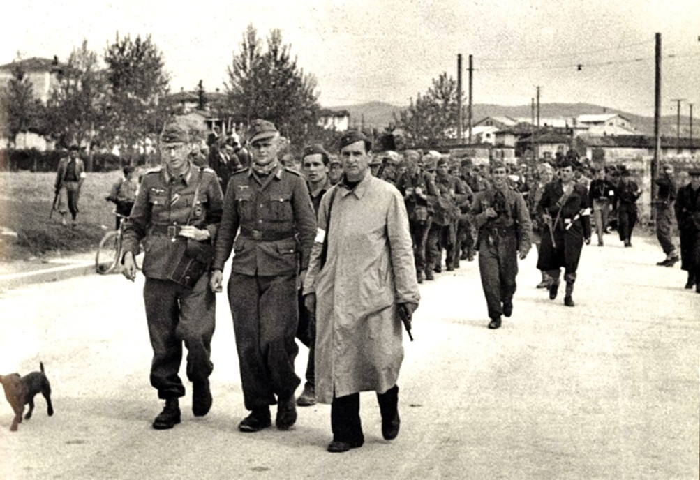 1945 Yugoslavia column of German POWs in the hands of Yugoslav partisans, what goes round comes round...jpg